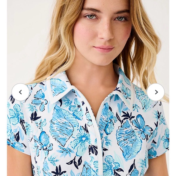 Lilly Pulitzer Aqua and White Floral Mini Dress - Picture 2 of 9